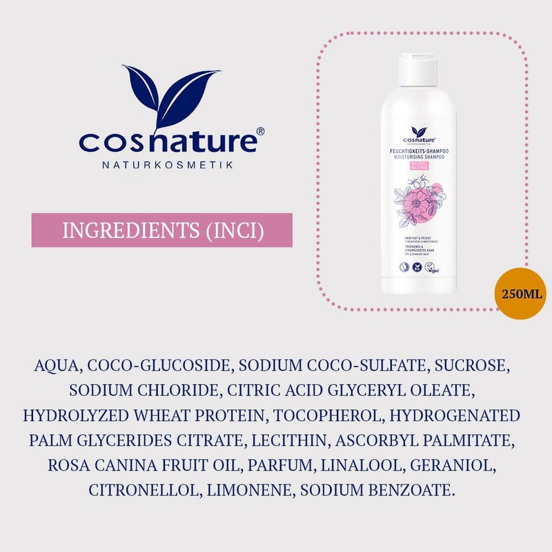 Moisturising Shampoo Pink Wild Organic 250ml COSNATURE