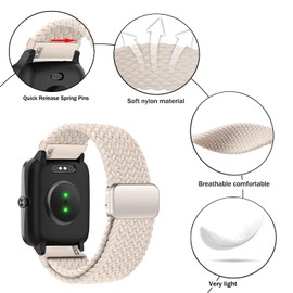 Issinlky Nylon Strap for Gloryfit Smart Watch P66/P66D/P72/P95, 22 mm Braided Adjustable Strap for Veryfit IDW19/IDW13/IDW16/IDW18, TUYOM LW36, H1/D1, T70/T60/T50S, Y6, YB54, G39 AGPTEAGAGAGAGW11