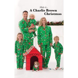 PajamaGram Fun Family Christmas Pajamas - Charlie Brown, Green, Men's, XXL