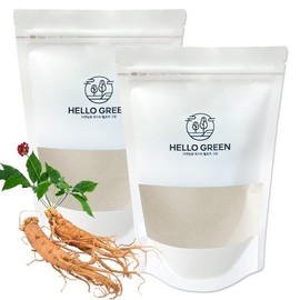 Hello Korean 6-Year-Old Ginseng Powder Pack [300g x 2] / 헬로우 국산 인삼가루 6년 근 팩 [300GX2]