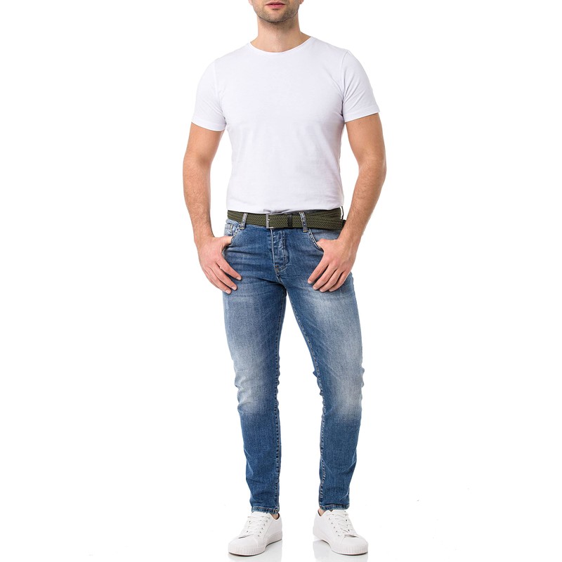 Redbridge Braided Belt Elastic Flexible Adjustable Unisex Stretch Belt, khaki