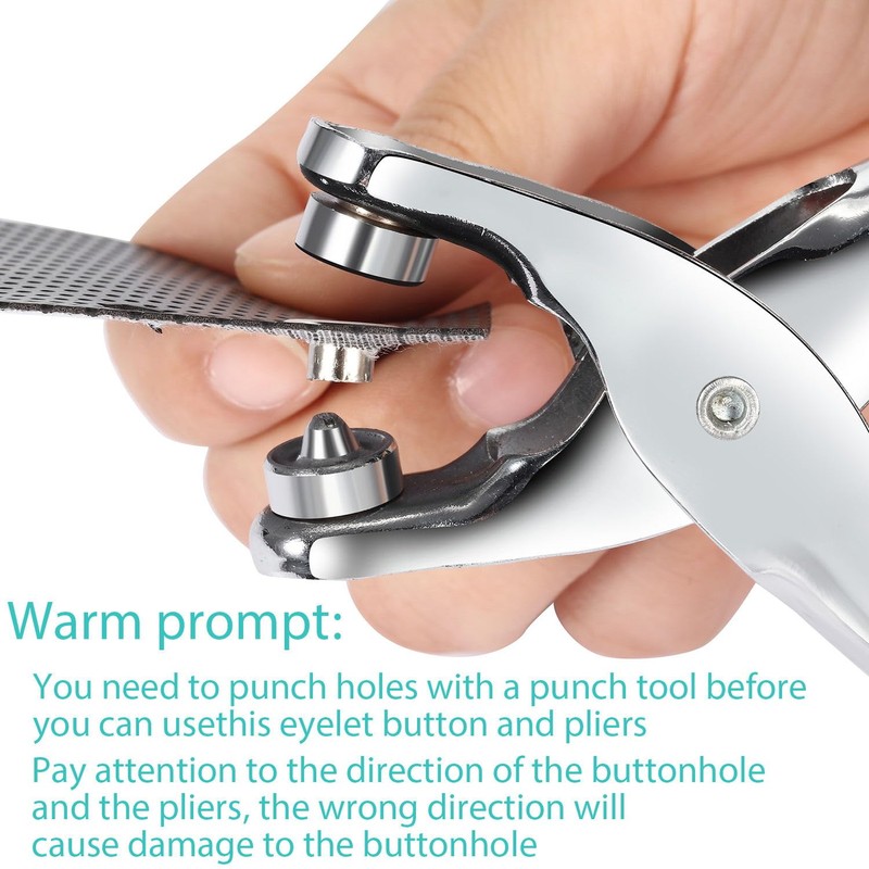 Mudder 301 Pcs Grommet Eyelet Pliers Tool Kit, Fabric Leather