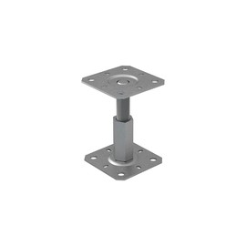 Galvanised 100-150mm Height Adjustable Elevated Post Base Support (Size: 100 x 100mm)