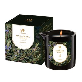 MELONY Aromatherapy Massage Oil Candle, Essential Oil Candle Lotion, 8.1OZ/230g, Home Spa with Luxurious Body Oil Candle, Intensive Skin Treatment Candle, Low Temp Body Safe Wax (Rosemary)