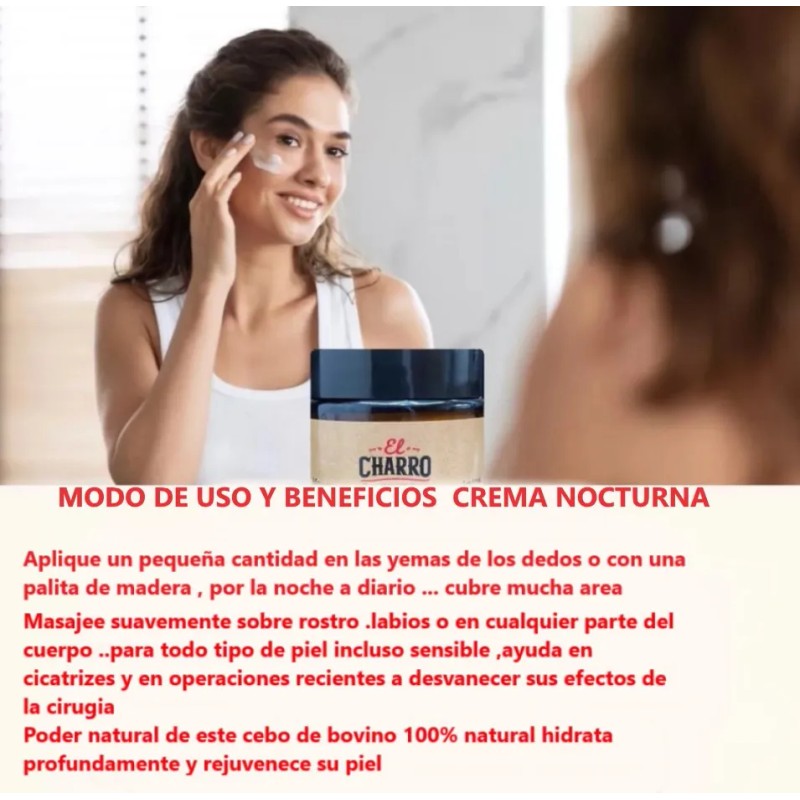 Balsamo Sebo Bovino Humectantede Noche Facial Envio Gratis