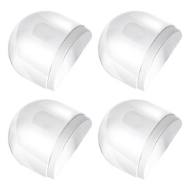 BOHUIZ 4 Pcs Floor Door Stopper, No Drill Shower Door Stopper Self-Adhesive Rubber Bumper Wall Protectors Clear Rubber Floor Wall Buffers Protector for Home Office Furniture Glass Mirror