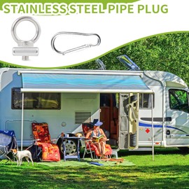 Lithyc 10 Sets of Piping Stoppers – Piping Strips Stopper – Stopper for Piping Rail – Versatile Pipe Rail Fittings Made of Stainless Steel for Caravans, Motorhomes and Boats