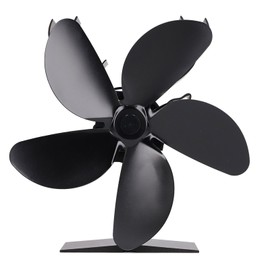 Wood Stove Fan Aluminum Alloy 5 Blade Low Noise Strong Heat Dissipation Heat Powered Fireplace Fan