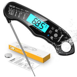 TechRise Digital Meat Thermometer Probe, Kitchen Thermometer, Fast Instant Food Thermometer with Blacklight LCD Screen, Cooking Thermometer