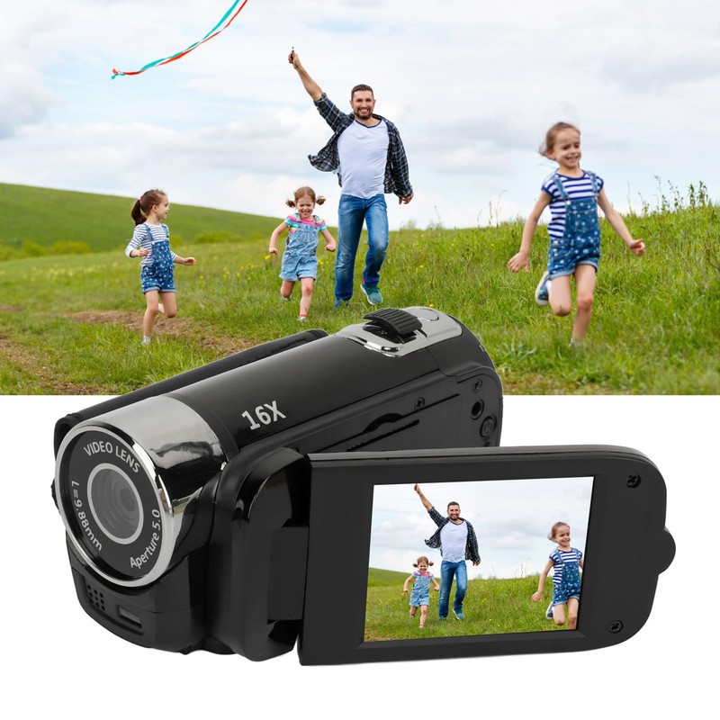 ASHATA D90 Video Camera Camcorder, 1080P 16MP Digital Camera Recorder,