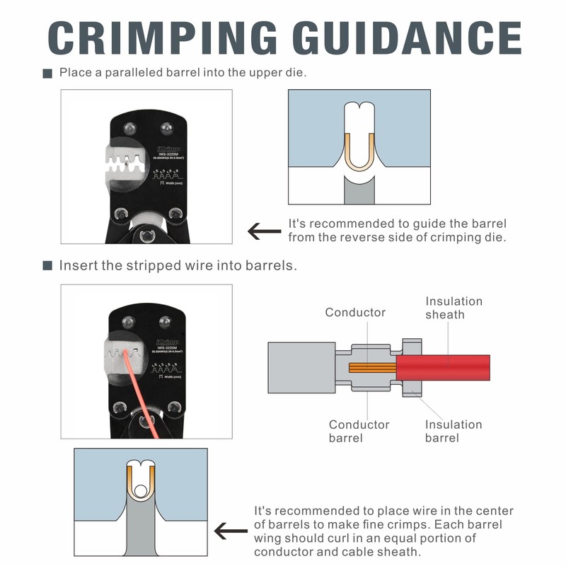 iCrimp Micro Connector Pin Crimping Tool 0.03-0.5mm² Ratcheting Crimper for