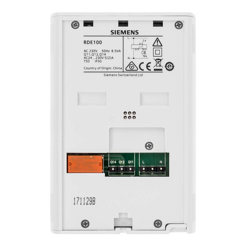 SIEMENS - RDE100 Room Thermostat with Auto Timer Program and