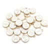 HugeDE 52 Pcs 12mm Metal Letter Charms Small Initial Charms