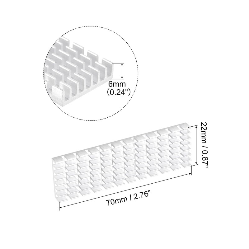 sourcing map M.2 2280 nvme SSD Heatsink Cooler with Thermal