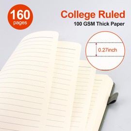 H HOME-MART A5 Lined Spiral Journal Notebook for Women & Men, 160 Pages, 100 GSM Paper,College Ruled Lined Journal Hardcover Notebook for Work & Note Taking, Journals for Writing