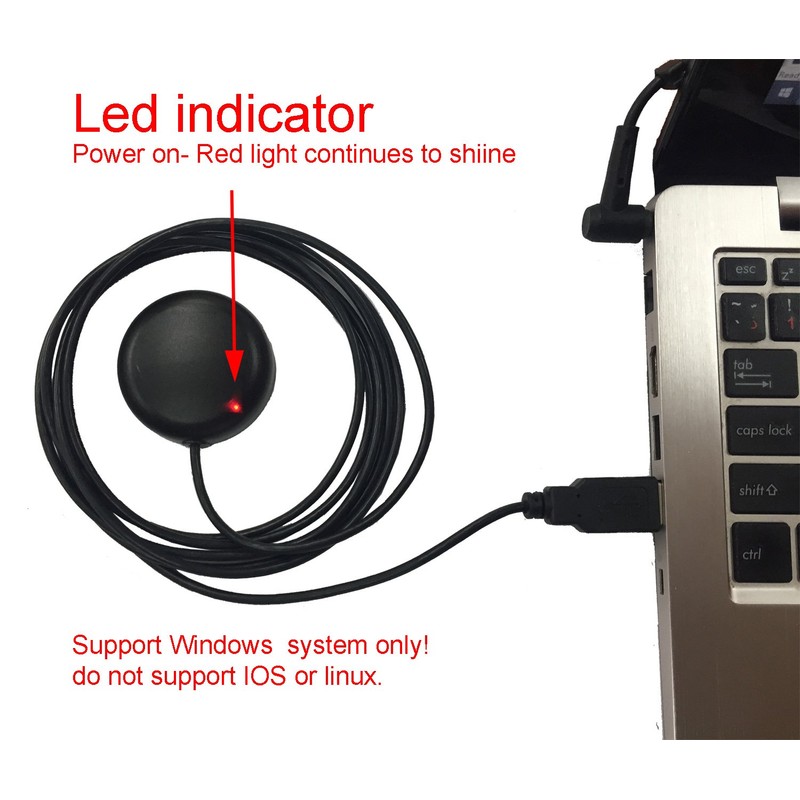 GPS Receiver USB GPS Receiver GPS Chip Built-In Antenna One-Piece