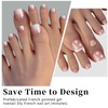 Toe Nail Tips - Short French Square Wearable Toenails 120Pcs/Box,