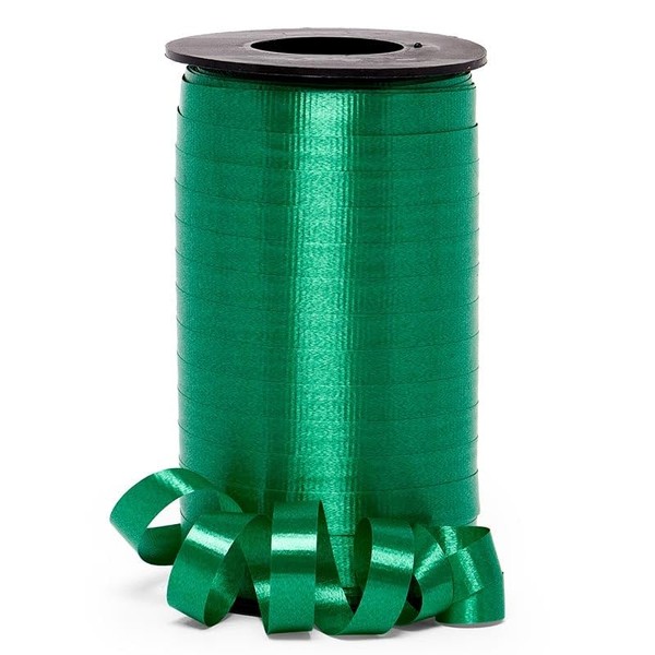 Emerald Green Crimped Curling Ribbon 3/8" X 250 Yards