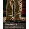 CQR Men's Flex Ripstop Work Pants, Water Resistant Tactical Pants,