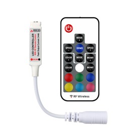 RGBZONE DC 5V-24V 12A RGB controlador LED con 17 teclas RF inalámbrico control remoto para 5050 3528 5630 luces LED