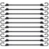 10 Pack Bungee Cords With Hooks, Heavy Duty Elastic Bungee