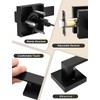 Tinewa 5 Pack Square Black Door Handles Interior, No Lock