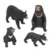 5pcs Black Bear Figure Toys Realistic Wild Animals Bear Action