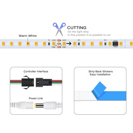 CHNMALITAI10M/33FT Running Water Flowing LED Strip Lights,24V 120Leds/M Running Water Flowing LED Rope Light with Touch Panel Controller Switch for Bedroom Home Wall Decor