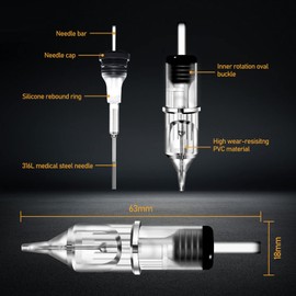 Yuelong 20PCS New Disposable Needle 7 Round Shader(1207RS)