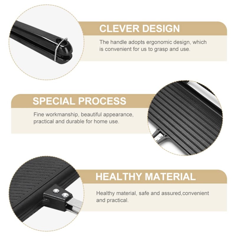 Hemoton Sandwich Baking Pan Aluminum Non Stick Omelette Pan Double