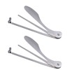 2Pcs Silver Pipe Tamper Tool Pipe Reamer Tool Stainless Steel
