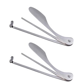 2Pcs Silver Pipe Tamper Tool Pipe Reamer Tool Stainless Steel Pipe Cleaner Cleaning Tool Reamers Tamper Tool Practical Accessories