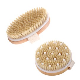 2 Stück Trockenbürste Lymphdrainage, Dry Brush, Trockenbürste Körper, Körperbürste, Dry Brushing Body Brush für Peeling Massage Verbessern die Durchblutung Cellulite