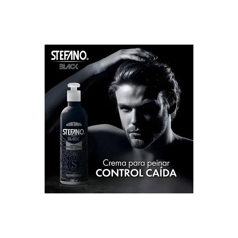 Crema Para Peinar Stefano Black Look Natural 250 Ml