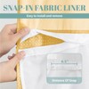 eachope Gold No Hook Waffle Weave Shower Curtain with snap-in