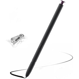 S22 Ultra S Pen (with-Bluetooth) Replacement Compatible Galaxy S22 Ultra 5G Touch S22 Stylus Pen S22U S Pen + Replacement Tips/Nibs (Burgundy)