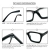 DXYXYO Square Reading Glasses for Women 2.5+ Blue Light Blocking