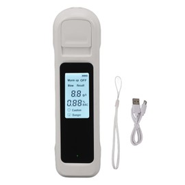 Alcohol Tester High Accuracy LCD Display USB Charging Portable Automatic Shutdown Breath Alcohol Tester for Home White