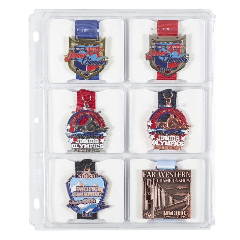 Mercurydean Award Medal Binder Pages Organizer Storage Display for Award