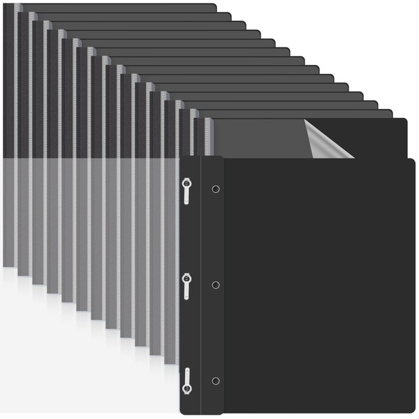 Teling 150 Pcs Plastic Report Covers with 3 Prong Clear
