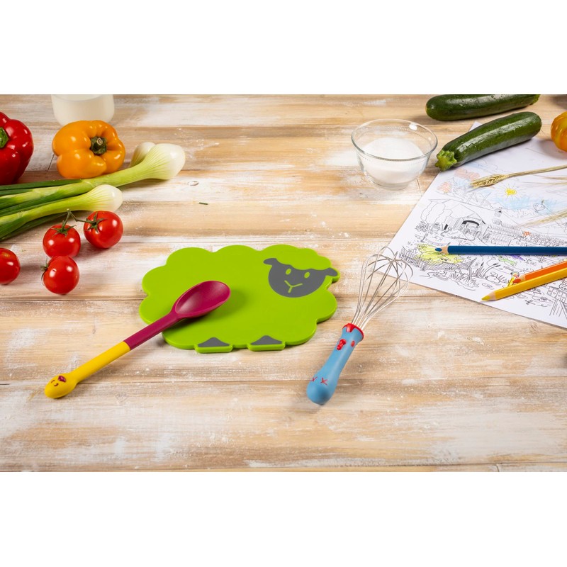 Kuhn Rikon Kinderkitchen Kids Whisk, Rooster, 9.2" x 2.2" x