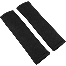 2 almohadillas para orejas de protección universales para cinturón de seguridad de coche, suaves y cómodas, ayudan a proteger tu cuello y hombros (negro)