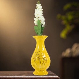 NUOBESTY Lotus Offering Bottle Entryway Table Decor Floral Vase Retro Glass Vase Dried Flower Temple Desktop Vase Vases Terrarium Glass Containers Flowers Vase Office Ceramics Branch Set