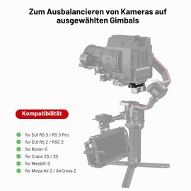 SMALLRIG Counterweight Kit Counterweight Kit for DJI RS5/RS 2/RSC 2/RS 3/RS 3 Pro & ZHIYUN Gimbals - 3125
