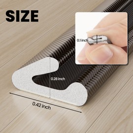 Kneelisa V Shape Foam Weather Stripping Door Seal Strip 33ft Brown, Strong Adhesion, Insulation, Weatherstripping, Gap Sealing and Soundproofing for Home, Self-adhesive Used Around Exterior Door Frame