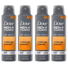 Dove Men+Care Dry Spray Sportcare Comfort 3.8 oz. (Pack of 4)