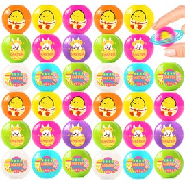 Dshengoo 36 Pcs Mini Fidget Spinners Ball Toys for Kids,Easter Finger Spinning Tops for Easter Egg Fillers Basket Stuffers Party Favors Gifts Classroom Prizes for Boys Girls Adults