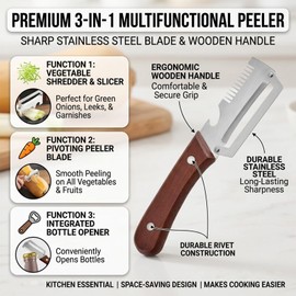 Julienne Peeler,Elite Vegetable Peeler,Elite Peeler and Shredder,Multifunctional Vegetable Peeler,For Fruit Pumpkin Peeling Potato Carrot Veggie Peeler (1, Style 1)