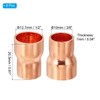 PATIKIL 1/2" to 3/8" ID Copper Reducer, 6pcs 99.9% Pure