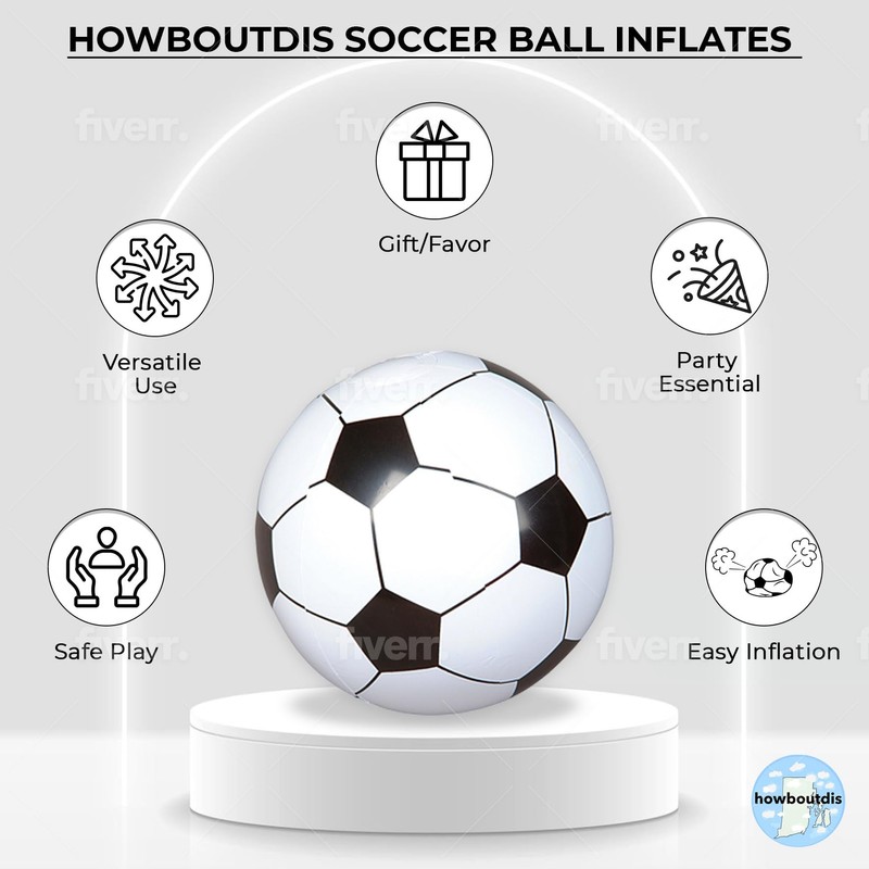 HOWBOUTDIS Soccer Ball Inflates - A Pack of (12) 9